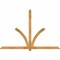 Ekena Millwork Redmond Rough Sawn Timber Gable Bracket, Western Red Cedar, 96"W x 64"H x 2"D x 4"F, 16/12 Pitch GBW096X64X0204RED00RWR - alternate 1